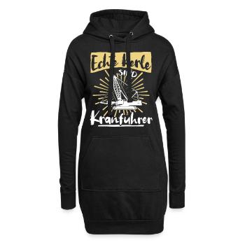 Kranführer Sprüche Kran Kranfahrer - Hoodie-Kleid - Schwarz - Vorne