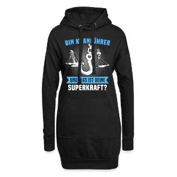 Kranführer Superkraft Kran Kranfahrer - Hoodie-Kleid - Schwarz - Vorne