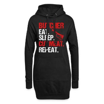 Butcher Cadeau Boucher Boucher Maître Boucher - Sweat-shirt à capuche long Femme - noir - Devant