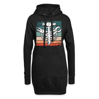 Spengler Zunftzeichen Bauspengler - Hoodie-Kleid - Schwarz - Vorne