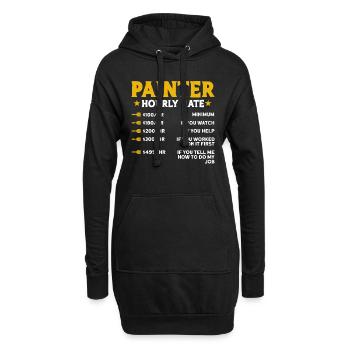 Peintre Cadeau Peinture Artiste Maître Peintre - Sweat-shirt à capuche long Femme - noir - Devant