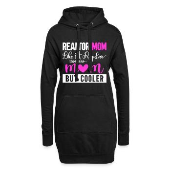 Immobilienmakler Makler Beruf Immobilien - Hoodie-Kleid - Schwarz - Vorne