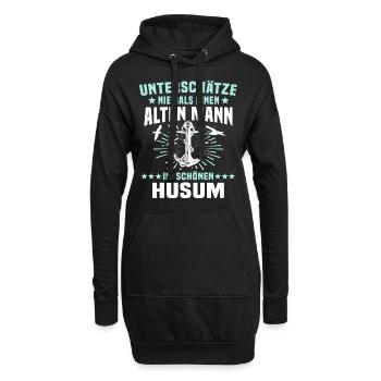 Husum Männer Husumer Mann - Hoodie-Kleid - Schwarz - Vorne