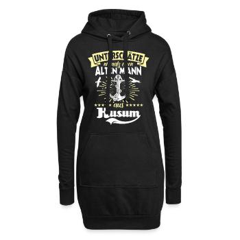 Husum Männer Husumer Mann - Hoodie-Kleid - Schwarz - Vorne