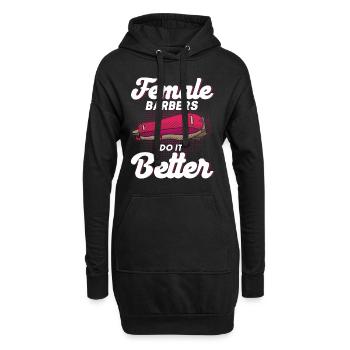Coiffeur Disant Cadeau Salon de coiffure Coiffeur - Sweat-shirt à capuche long Femme - noir - Devant