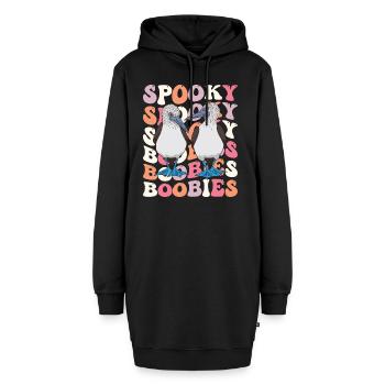 Gruselige Tölpel Lustige Tölpel Vogel Halloween Geschenk - Hoodie-Kleid - Schwarz - Vorne