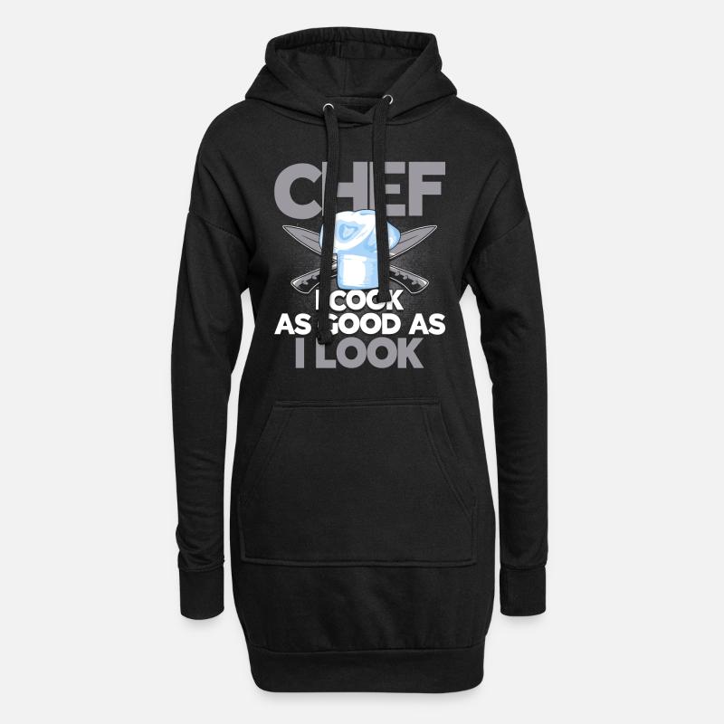 Küchenchef Spruch Geschenk Lustig Koch - Hoodie-Kleid - Schwarz