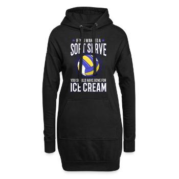 Cadeau de joueur de volley-ball Drôle de volley-ball - Sweat-shirt à capuche long Femme - noir - Devant