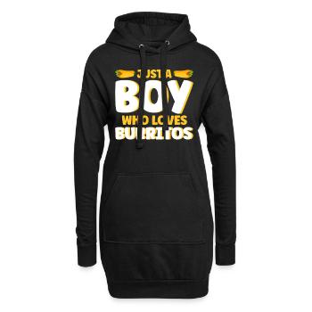Burrito Taco Mexique Nourriture Fan Burrito Manger - Sweat-shirt à capuche long Femme - noir - Devant