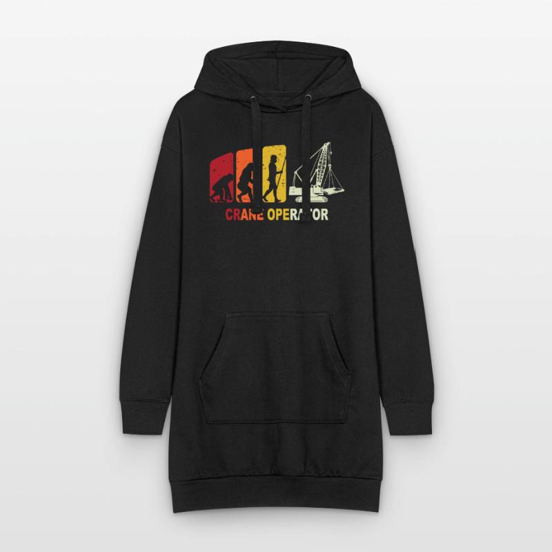 Kranführer Evolution Kranfahrer Hoodie-Kleid