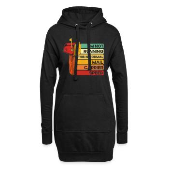Postbote Briefträger Paketzusteller Job Postbote - Hoodie-Kleid - Schwarz - Vorne
