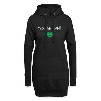 Yes We Can Veganer Vegan Tierfreund Tierschutz - Hoodie-Kleid - Schwarz - Vorne