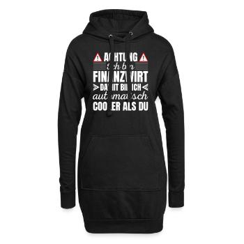 Finanzbeamter Finanzmanager Geld Job Arbeit - Hoodie-Kleid - Schwarz - Vorne