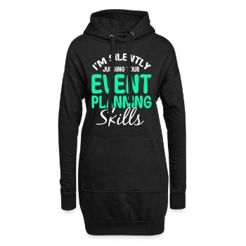 Eventplaner Hochzeitsplaner Event Manager - Hoodie-Kleid - Schwarz - Vorne
