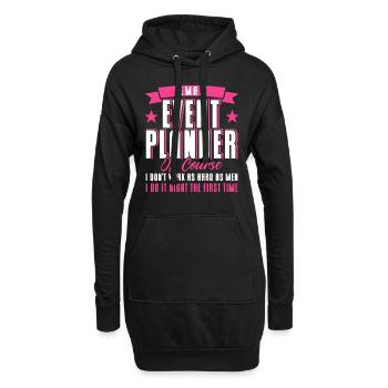 Eventplaner Hochzeitsplaner Event Manager - Hoodie-Kleid - Schwarz - Vorne