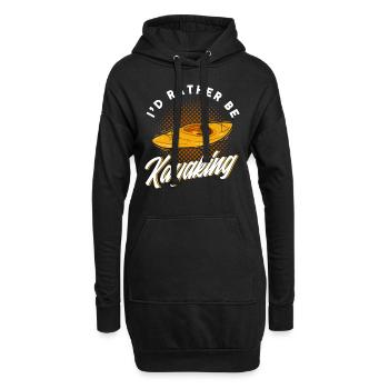 Kajak Kajakfahrer Kanu Outdoor Wasserkajak - Hoodie-Kleid - Schwarz - Vorne