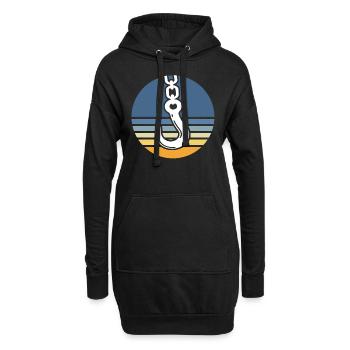 Grue Grue sur chenilles Grue grutier - Sweat-shirt à capuche long Femme - noir - Devant