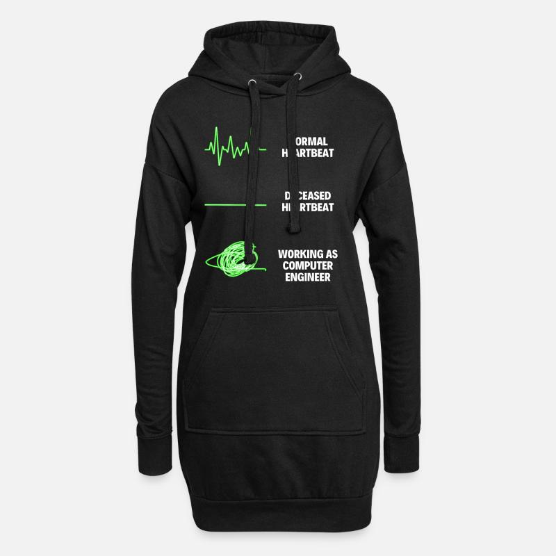 Computer Engineer Worker Funny Computer Engineer - Hoodie-Kleid - Schwarz