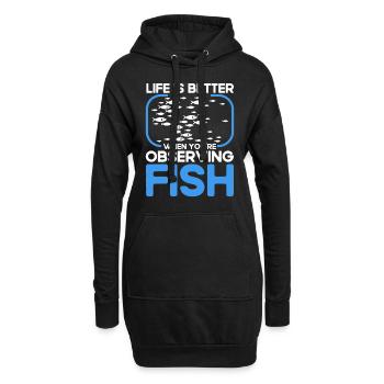 Meeresbiologe Ozean Geschenk Meeresbiologie - Hoodie-Kleid - Schwarz - Vorne