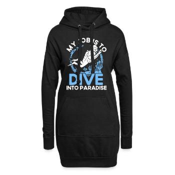 Meeresbiologe Ozean Geschenk Meeresbiologie - Hoodie-Kleid - Schwarz - Vorne