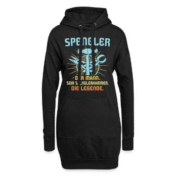Spengler Beruf Bauspengler Sprüche - Hoodie-Kleid - Schwarz - Vorne