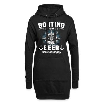 Dictons du capitaine Beer Boat - Sweat-shirt à capuche long Femme - noir - Devant