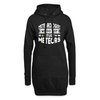 Météorologue Citation Cadeau Météorologie - Sweat-shirt à capuche long Femme - noir - Devant