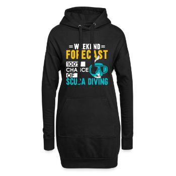 Cadeau de plongée sous-marine Plongeur sous-marin - Sweat-shirt à capuche long Femme - noir - Devant