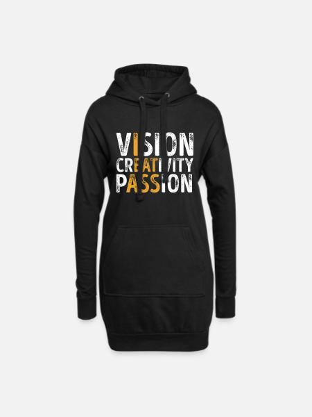 Funny Vision Creativity Passion Adult Humor - Hoodie Dress - black