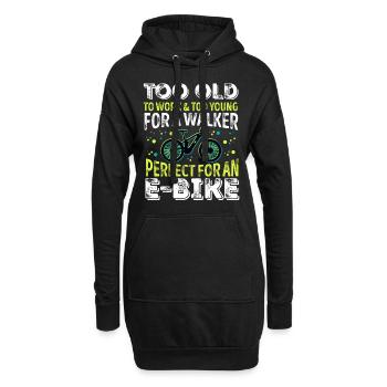 Parfait pour un cadeau de vélo électrique amusant - Sweat-shirt à capuche long Femme - noir - Devant