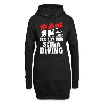 Sporttauchen Geschenk Unterwasser Sporttaucher - Hoodie-Kleid - Schwarz - Vorne