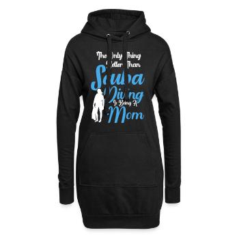Sporttauchen Geschenk Unterwasser Sporttaucher - Hoodie-Kleid - Schwarz - Vorne