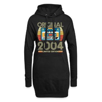 Vintage Geburtstagsgeschenk 2004 Limited Edition - Hoodie-Kleid - Schwarz - Vorne