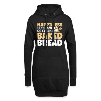 Pain Cuisson Cadeau Boulangerie Citation Boulanger - Sweat-shirt à capuche long Femme - noir - Devant