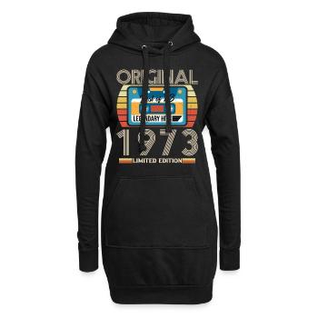 Vintage Geburtstagsgeschenk 1973 Limited Edition - Hoodie-Kleid - Schwarz - Vorne