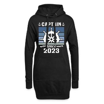 Capitaine 2023 bateau titulaire d’un permis bateau - Sweat-shirt à capuche long Femme - noir - Devant