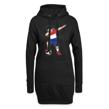 Dabbing Footballeur Jeune Pays-Bas Football - Sweat-shirt à capuche long Femme - noir - Devant