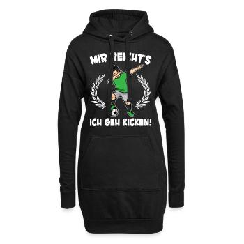 Mir Reicht's Fußball Jungs Fußballspieler - Hoodie-Kleid - Schwarz - Vorne