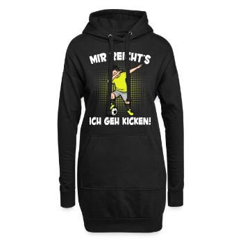 Mir Reicht's Fußball Jungen Fußballspieler - Hoodie-Kleid - Schwarz - Vorne