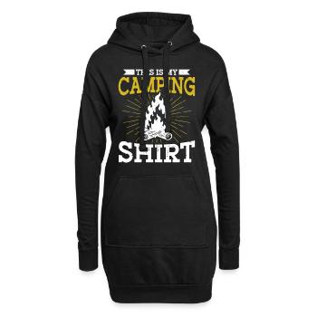 Camping Gift Drôle de dicton pour les campeurs - Sweat-shirt à capuche long Femme - noir - Devant