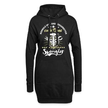 Bauspengler Opa Spengler - Hoodie-Kleid - Schwarz - Vorne