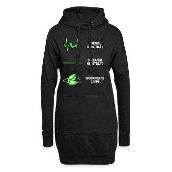 Travailleur d’équipe Drôle d’équipe Emplois de café Restaurant Équipage - Sweat-shirt à capuche long Femme - noir - Devant