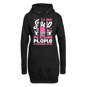 Soap Making Gift Homemade Soap Maker - Hoodie-Kleid - Schwarz - Vorne