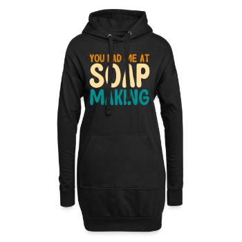 Soap Making Gift Homemade Soap Maker - Hoodie-Kleid - Schwarz - Vorne