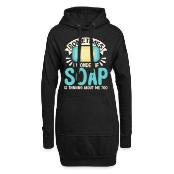 Fabrication de savon Cadeau Fabricant de savon maison - Sweat-shirt à capuche long Femme - noir - Devant