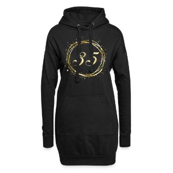 35 - Sweat-shirt à capuche long Femme - noir - Devant