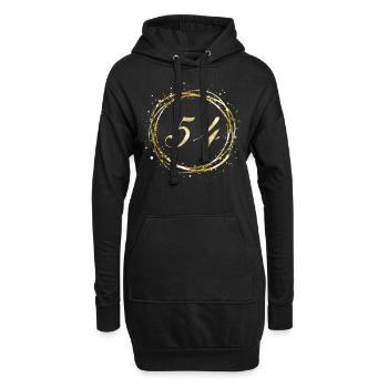 54 - Sweat-shirt à capuche long Femme - noir - Devant