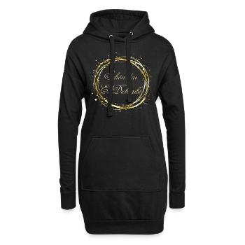 Nice that you exist - Hoodie Dress - black - Front