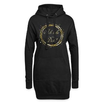 Ich liebe Dich - Hoodie-Kleid - Schwarz - Vorne