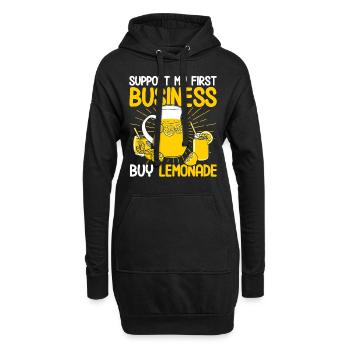 Limonadenstand Zitronensaft Limonade Geschäft - Hoodie-Kleid - Schwarz - Vorne